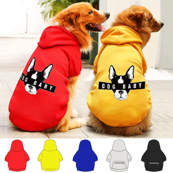 Warm Autumn Winter Dog Sweater with Hood