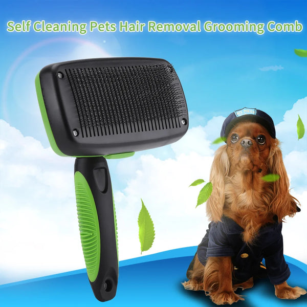 Self-Cleaning Pet Hair Removal Comb for Easy Grooming