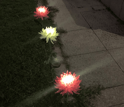 🎁 SPRING ARTIFICIAL Chrysanthemum SOLAR GARDEN STAKE LED