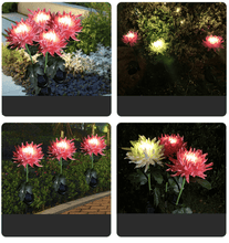 🎁 SPRING ARTIFICIAL Chrysanthemum SOLAR GARDEN STAKE LED